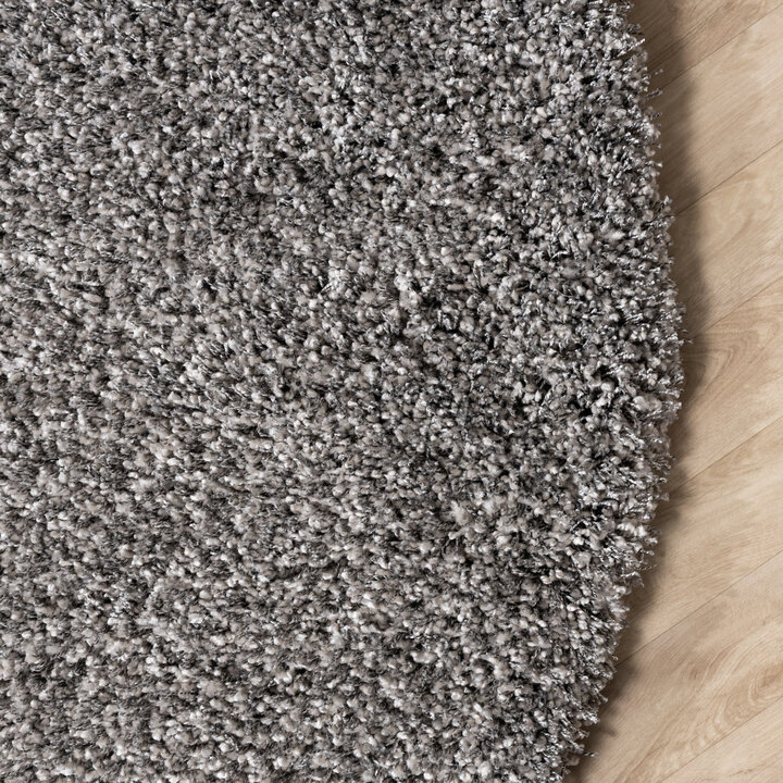 Runder Wohnzimmer Teppich - Yves Grau - 4