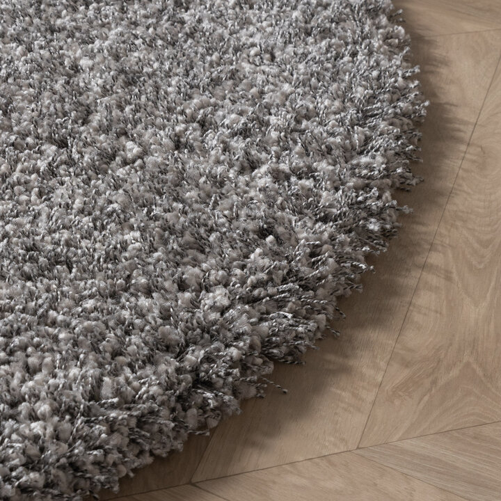Runder Wohnzimmer Teppich - Yves Grau - 5