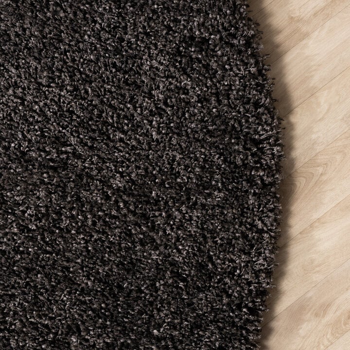 Runder Wohnzimmer Teppich - Yves Anthrazit - 4