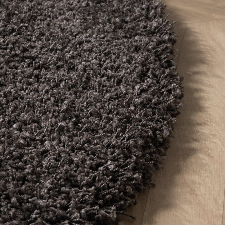 Runder Wohnzimmer Teppich - Yves Anthrazit - 5