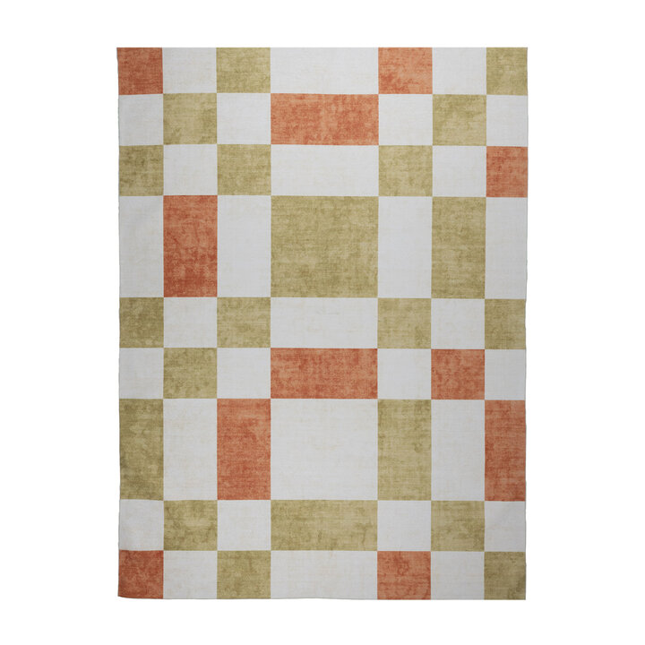 Retro In- & Outdoorteppich - Pop Cubes Terra - 1