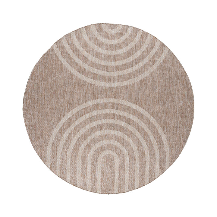 In- & Outdoor Teppich Rund - Sierra Arches Beige Creme - 1