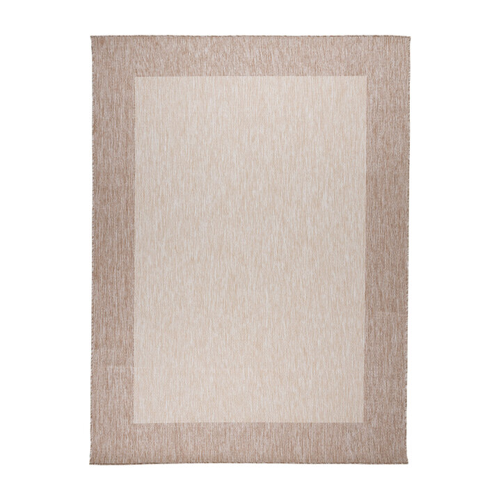 In- & Outdoor Teppich - Sierra Border Creme Beige - 1