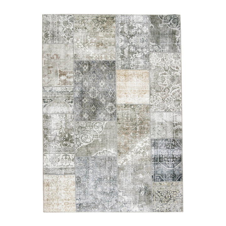 Patchwork Teppich - Lago Grau - 1