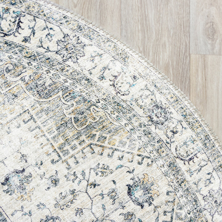 Teppich Vintage Rund - Lago Grau - 3