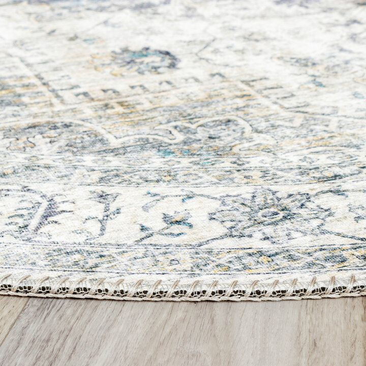 Teppich Vintage Rund - Lago Grau - 4