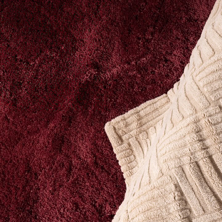 Hochflor Teppich Waschbar - Ziggy Rot - 2