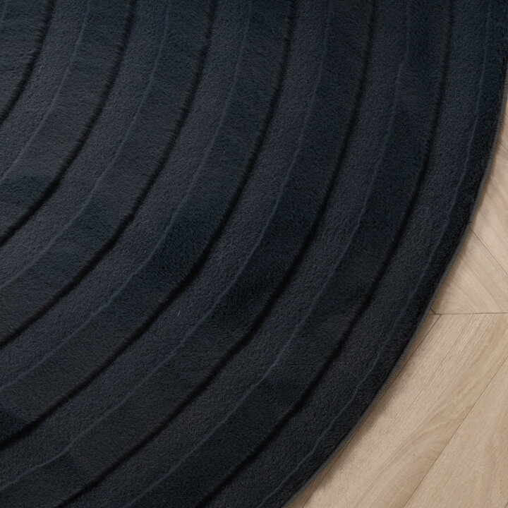 Teppich Organisch - Flowy Lines Anthrazit - 5