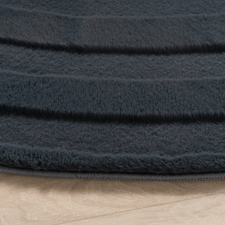 Teppich Organisch - Flowy Lines Anthrazit - 6