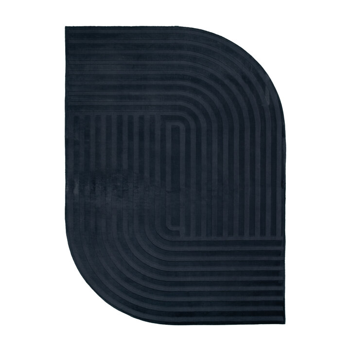 Teppich Organisch - Flowy Lines Anthrazit - 1