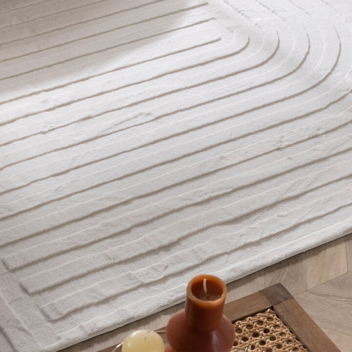 Teppich Organisch - Flowy Lines Creme - 2