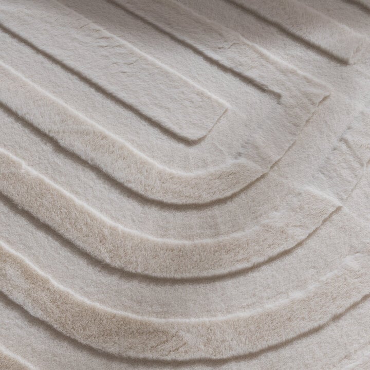 Teppich Organisch - Flowy Lines Creme - 3
