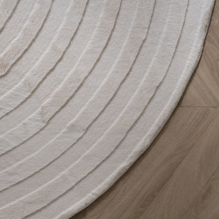 Teppich Organisch - Flowy Lines Creme - 4