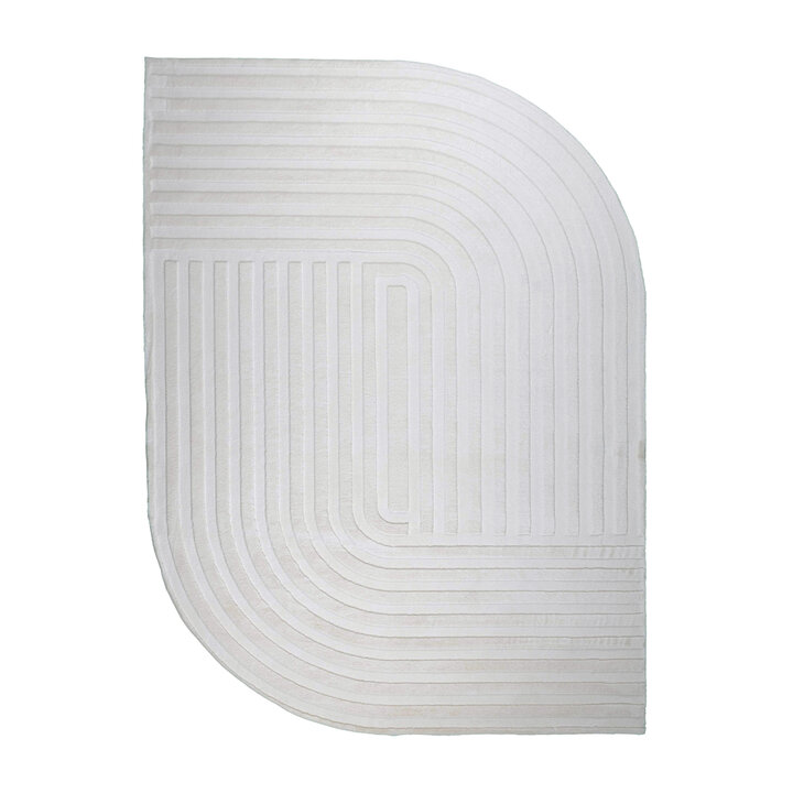 Teppich Organisch - Flowy Lines Creme - 1