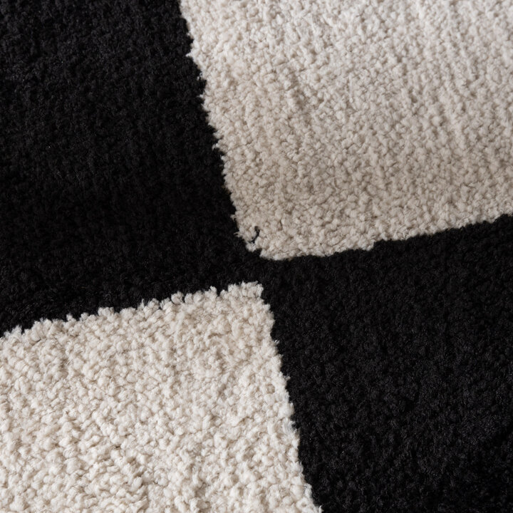 Teppich Kariert - Blox Schwarz Weiß - 3