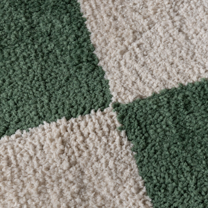 Teppich Kariert - Blox Grün Weiß - 3