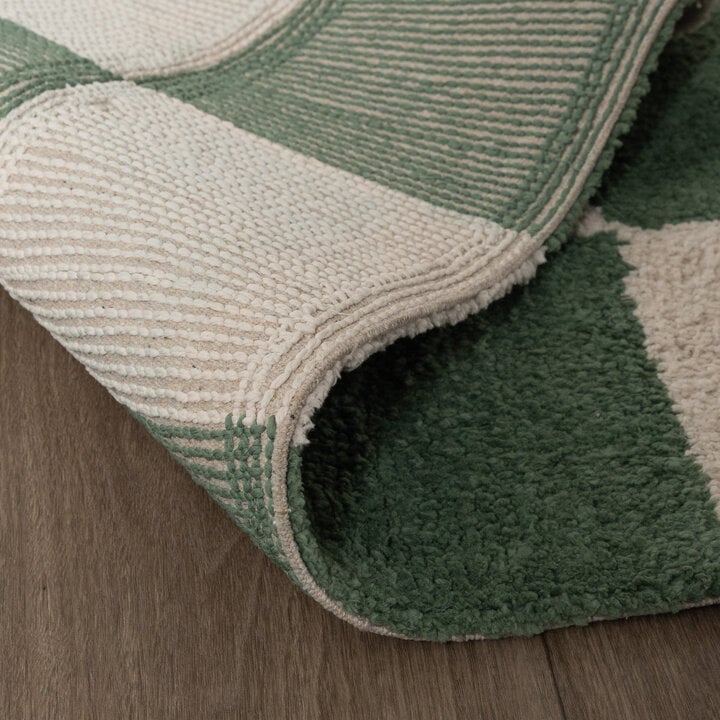 Teppich Kariert - Blox Grün Weiß - 6