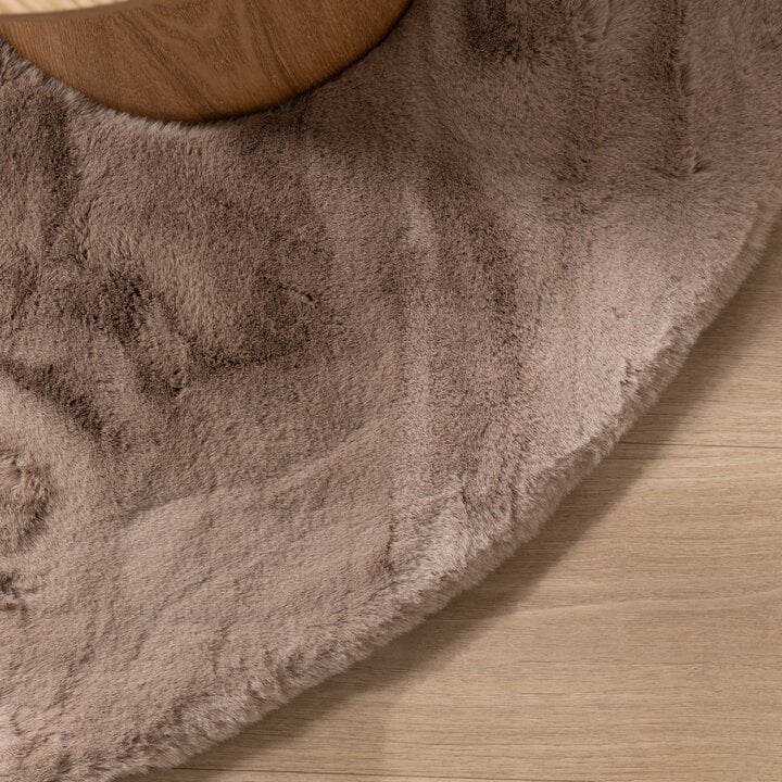 Hochflor Teppich Oval - Comfy Supreme Taupe - 4