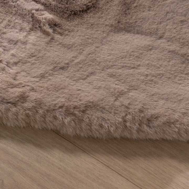 Hochflor Teppich Oval - Comfy Supreme Taupe - 5