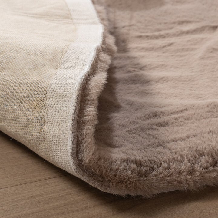 Hochflor Teppich Oval - Comfy Supreme Taupe - 6