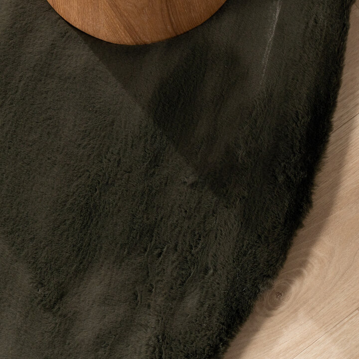 Hochflor Teppich Rund - Comfy Supreme Grün - 4