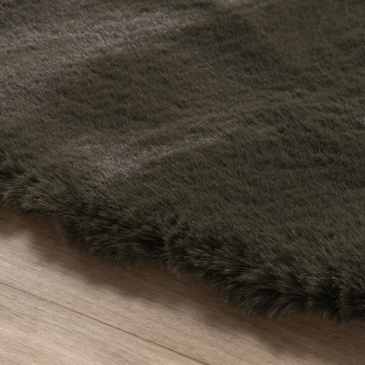 Hochflor Teppich Rund - Comfy Supreme Grün - 5