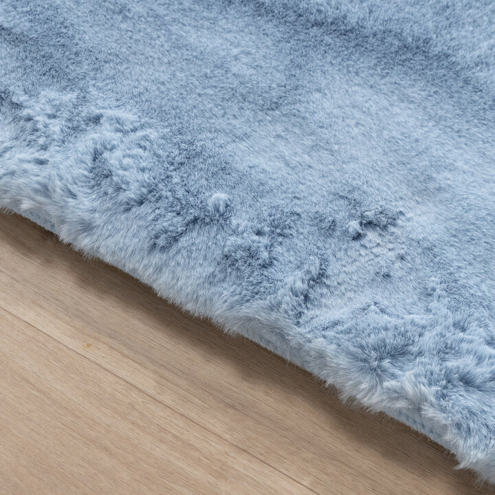 Hochflor Teppich - Comfy Supreme Hellblau - 5