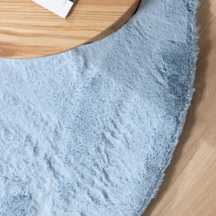 Hochflor Teppich Rund - Comfy Supreme Hellblau - 4