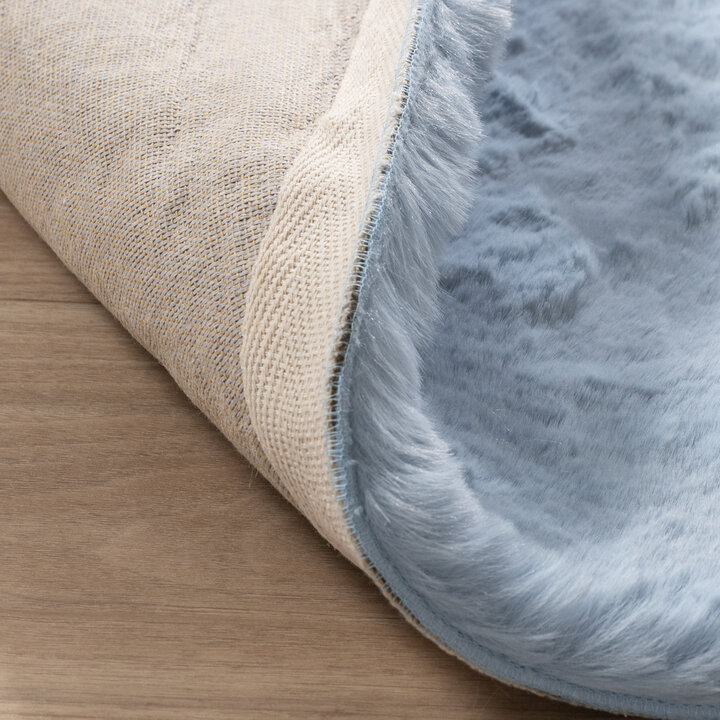 Hochflor Teppich Rund - Comfy Supreme Hellblau - 6