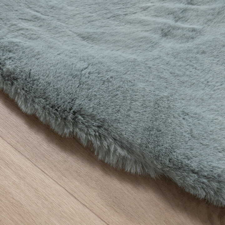 Hochflor Teppich Rund - Comfy Supreme Türkis - 5