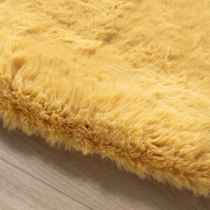 Hochflor Teppich Rund - Comfy Supreme Gelb - 5