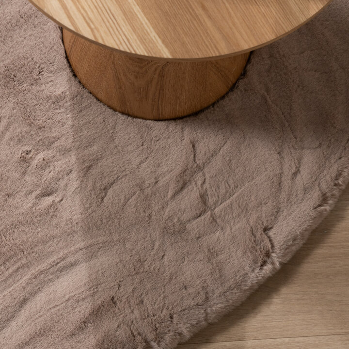 Hochflor Teppich Rund - Comfy Supreme Taupe - 4