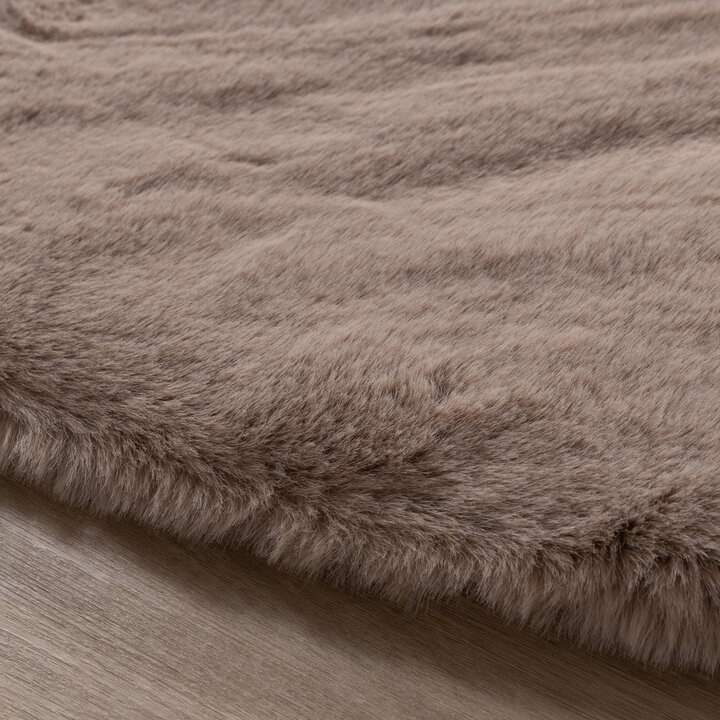 Hochflor Teppich Rund - Comfy Supreme Taupe - 5