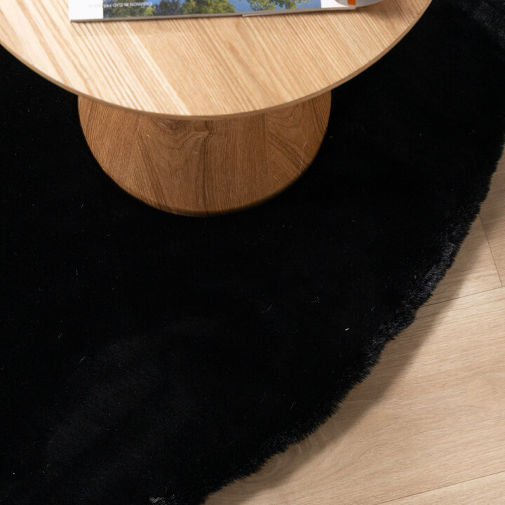 Hochflor Teppich Rund - Comfy Supreme Schwarz - 4