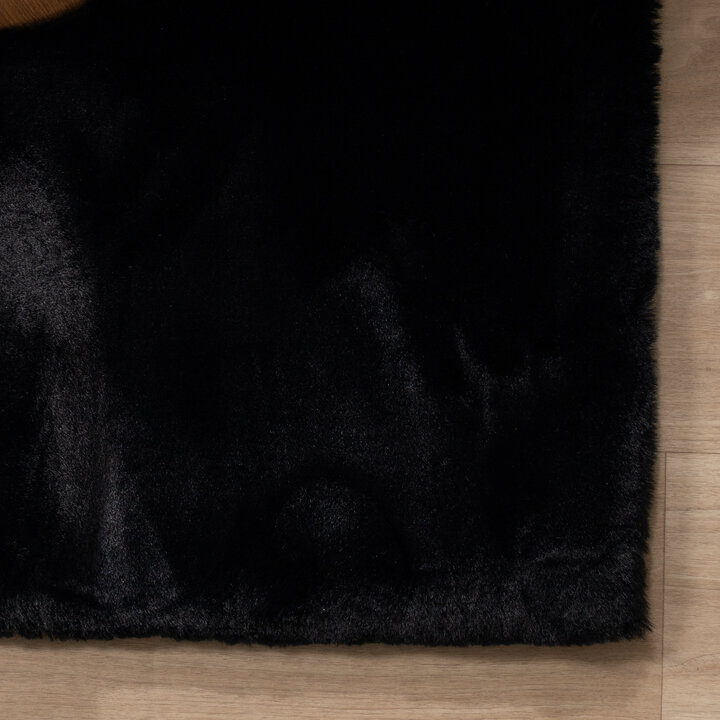 Hochflor Teppich - Comfy Supreme Schwarz - 4