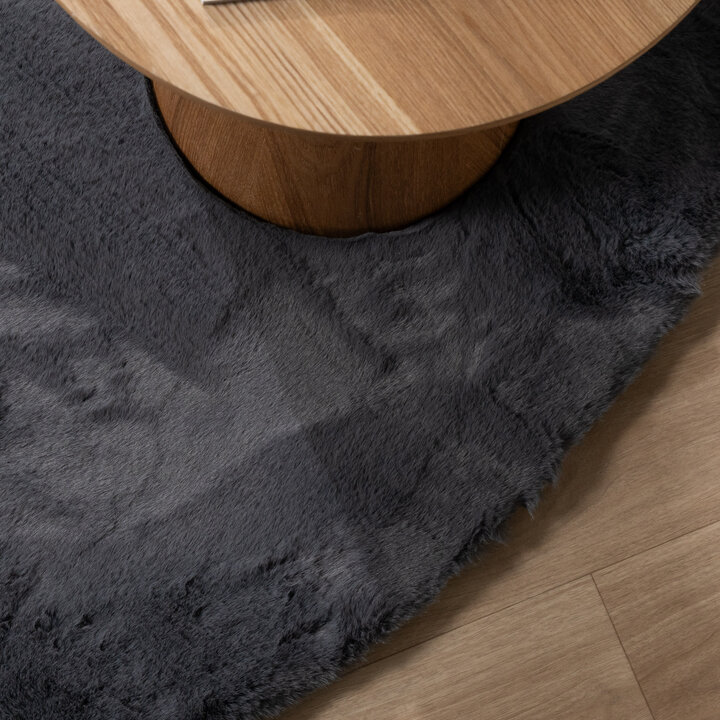 Hochflor Teppich Rund - Comfy Supreme Anthrazit - 4