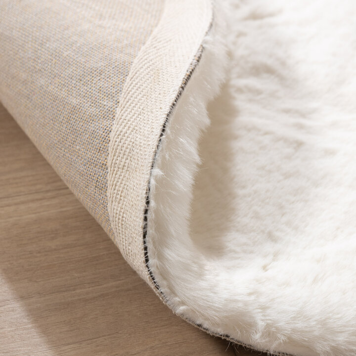 Hochflor Teppich Rund - Comfy Supreme Weiß - 6