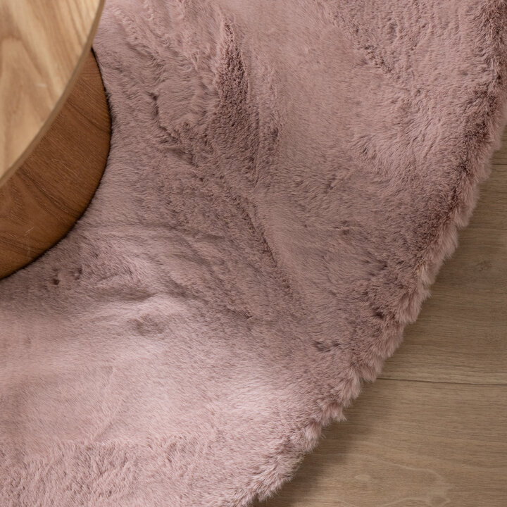 Hochflor Teppich Rund - Comfy Supreme Rosa - 4