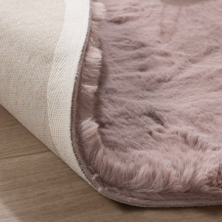Hochflor Teppich Rund - Comfy Supreme Rosa - 6