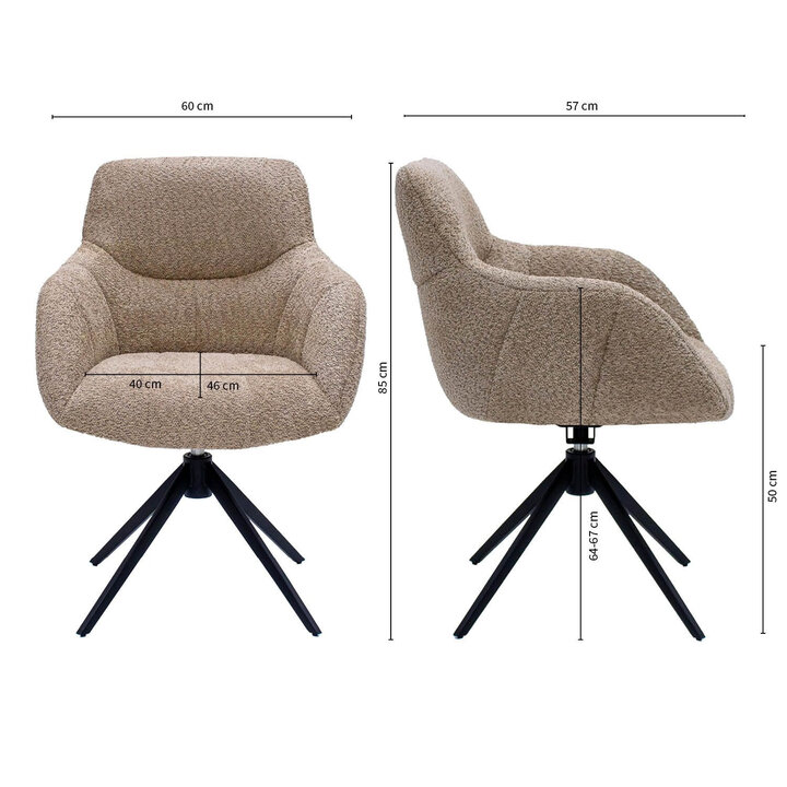 Drehstuhl - Fer Beige - 6