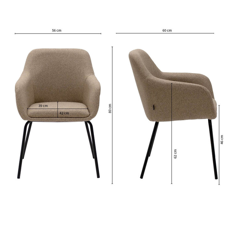 Esszimmerstuhl - Daan Beige - 6