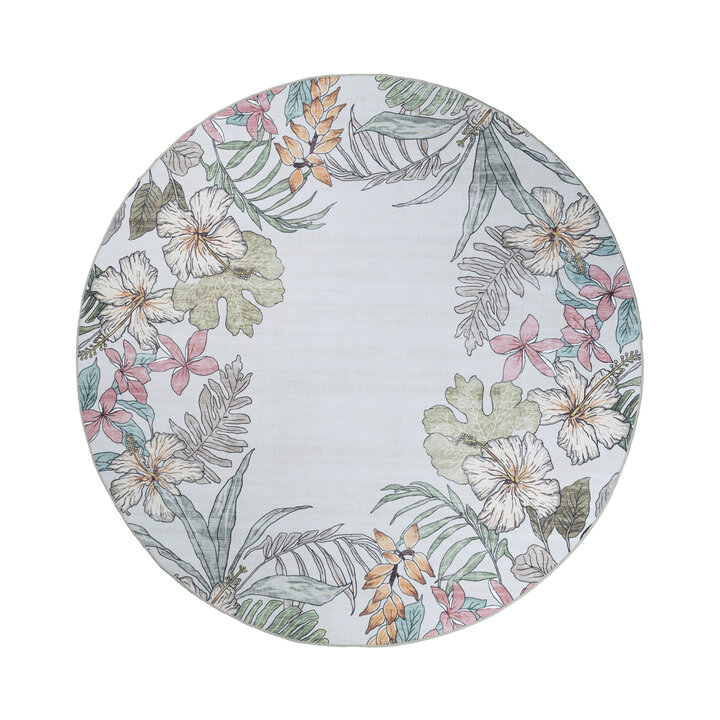 Rund Outdoor Teppich - Poppy Creme - 1