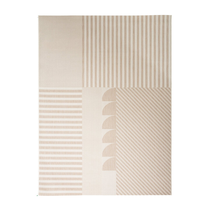 Outdoor Teppich - Capri Lines Beige Creme - 1