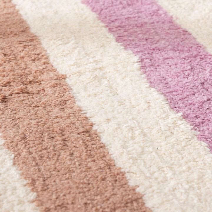 Waschbarer Kinderteppich - Milo Rosa - 3