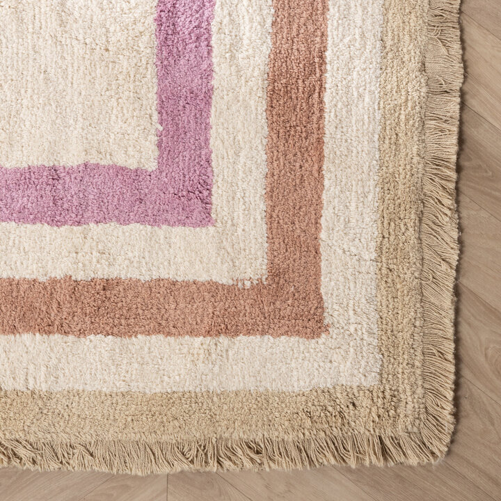 Waschbarer Kinderteppich - Milo Rosa - 4