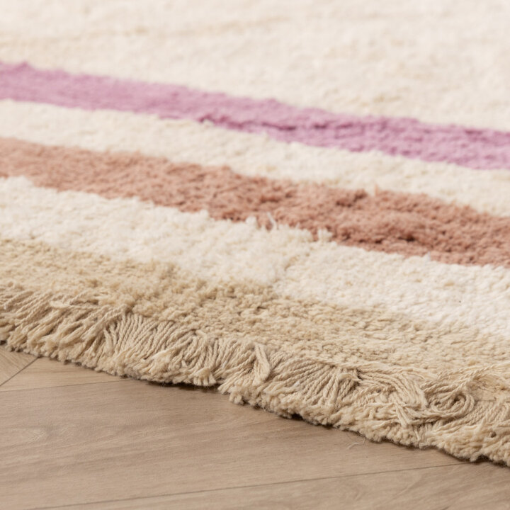 Waschbarer Kinderteppich - Milo Rosa - 5