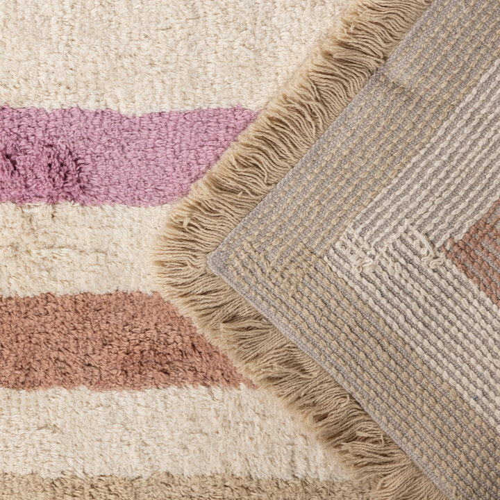 Waschbarer Kinderteppich - Milo Rosa - 6