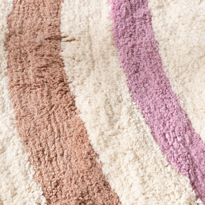 Waschbarer Kinderteppich Rund - Milo Rosa - 3