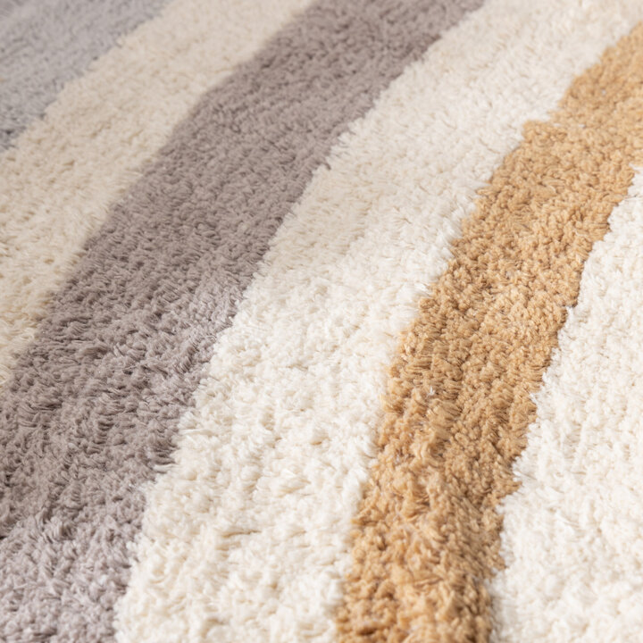 Waschbarer Kinderteppich Rund - Milo Grau - 3
