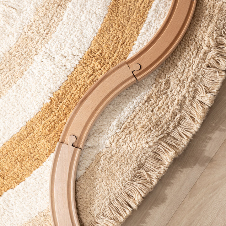 Waschbarer Kinderteppich Rund - Milo Beige - 2